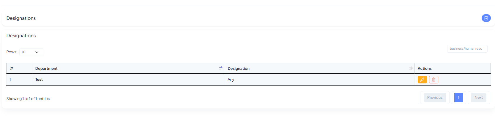 Designations list
