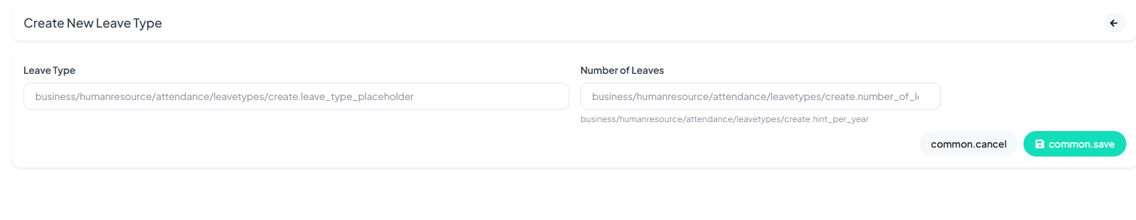 Create leave type